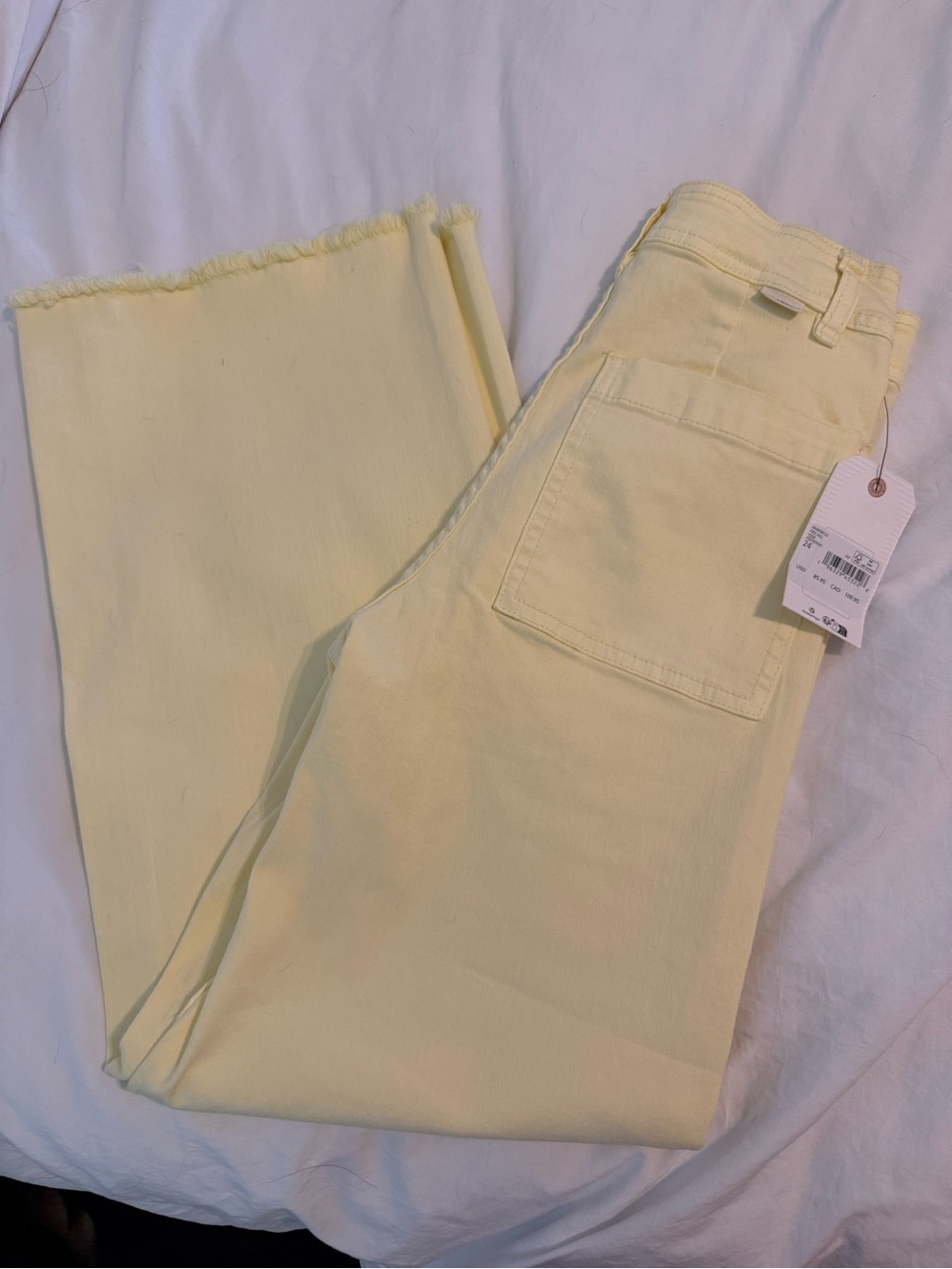 Billabong High-Rise Wide-Leg Jeans in Pale Yellow - Picture 3 of 5